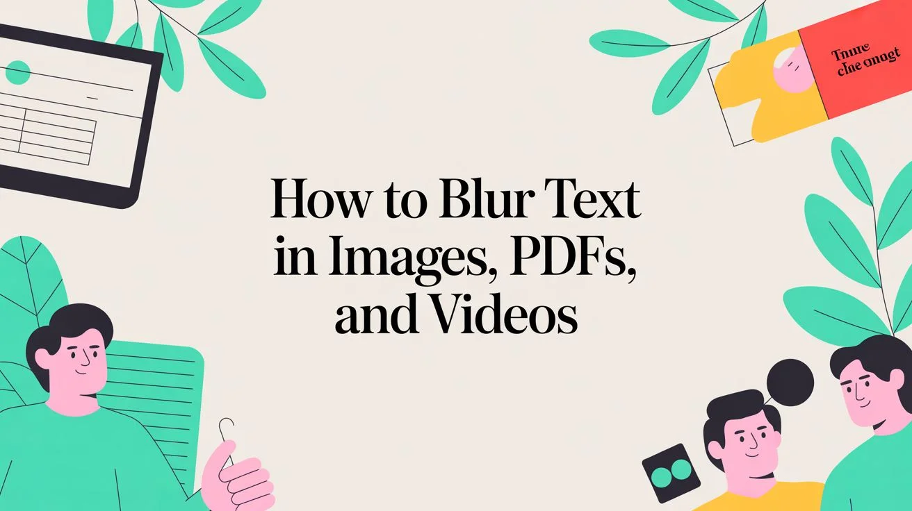 Comment flouter du texte dans images, PDF et vidéos — guide complet 2026 avec YouBlur