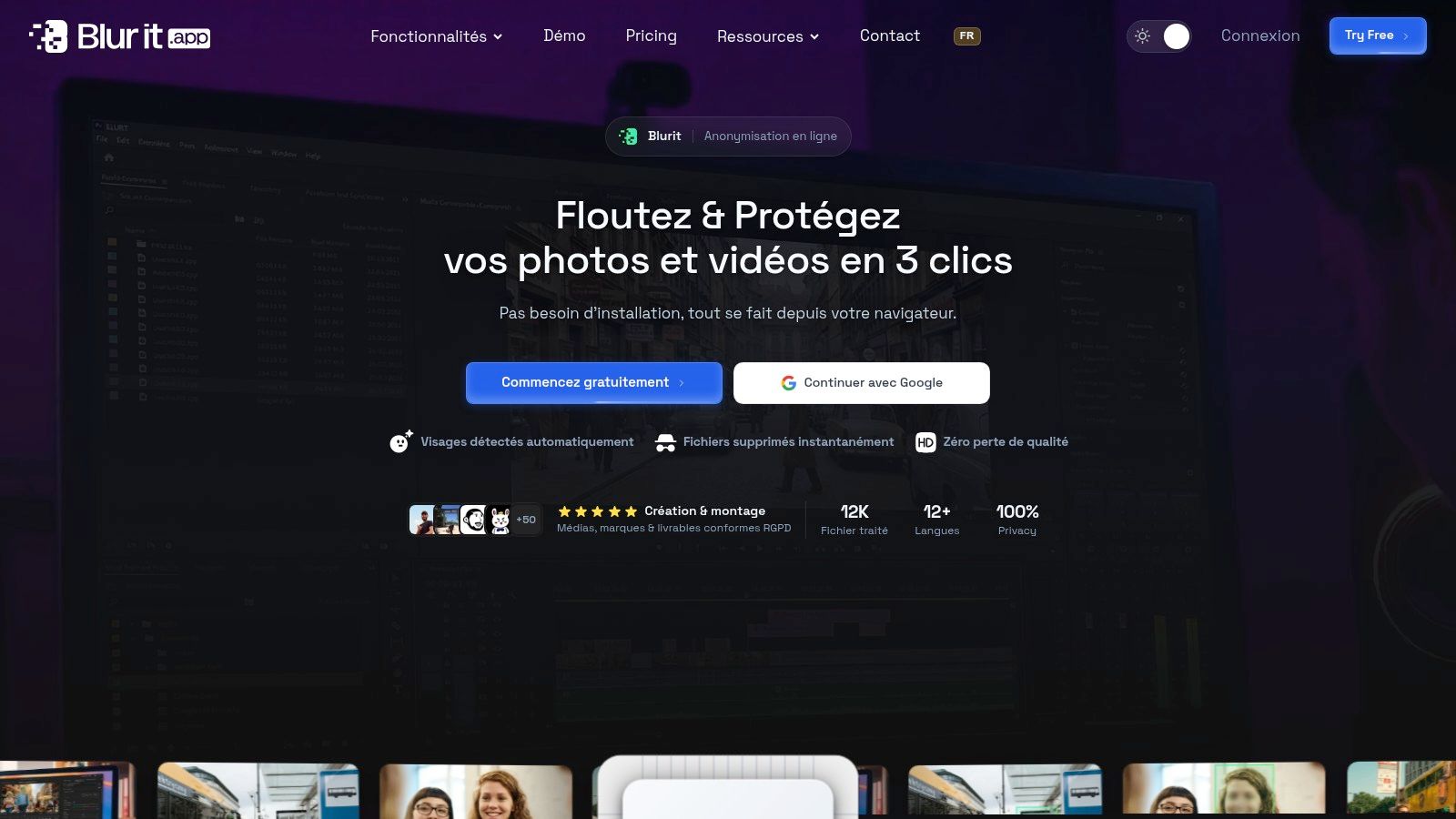YouBlur — application privacy-first pour flouter l'arrière-plan