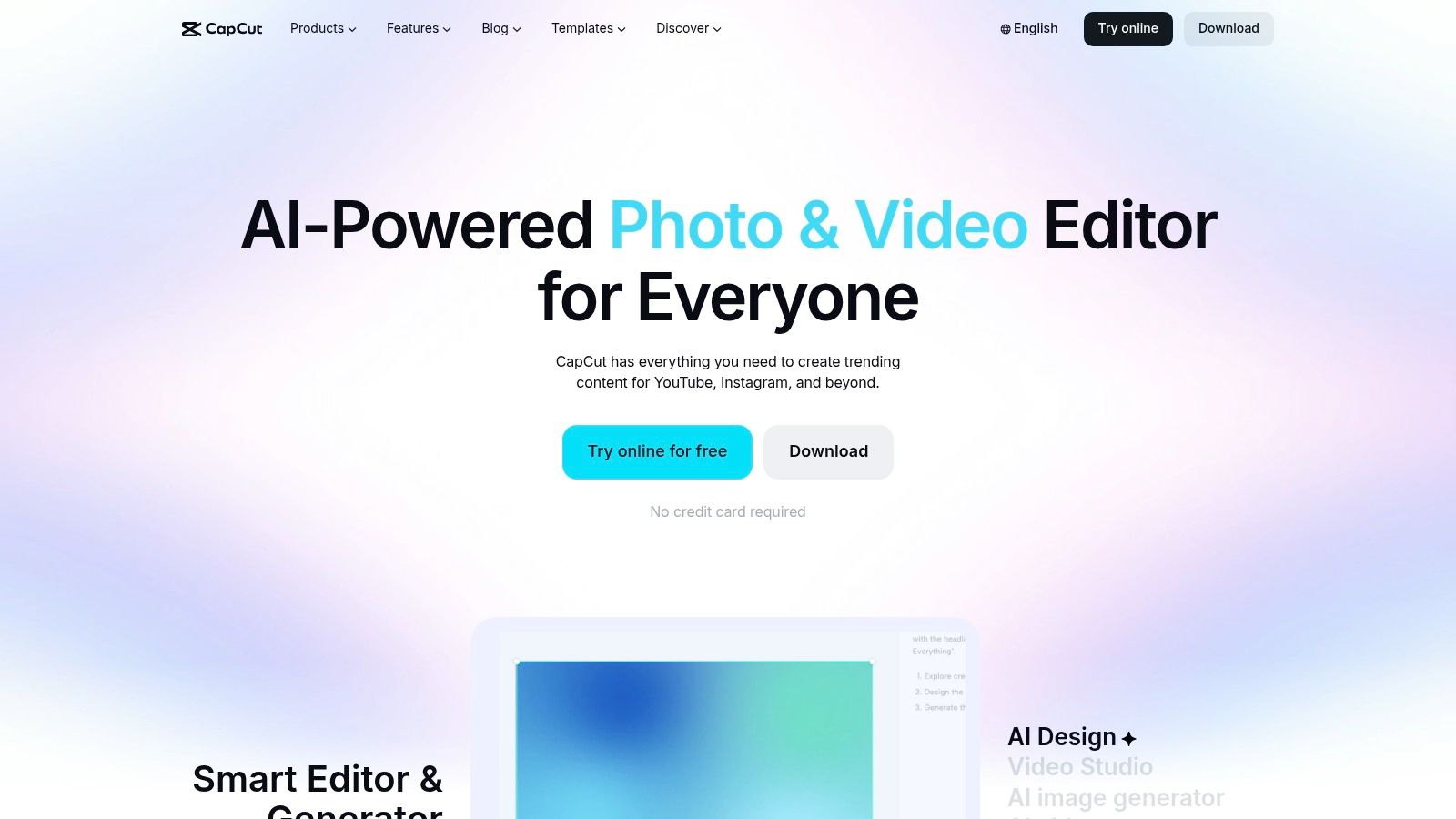 CapCut — flou arrière-plan en un clic pour vidéo sociale