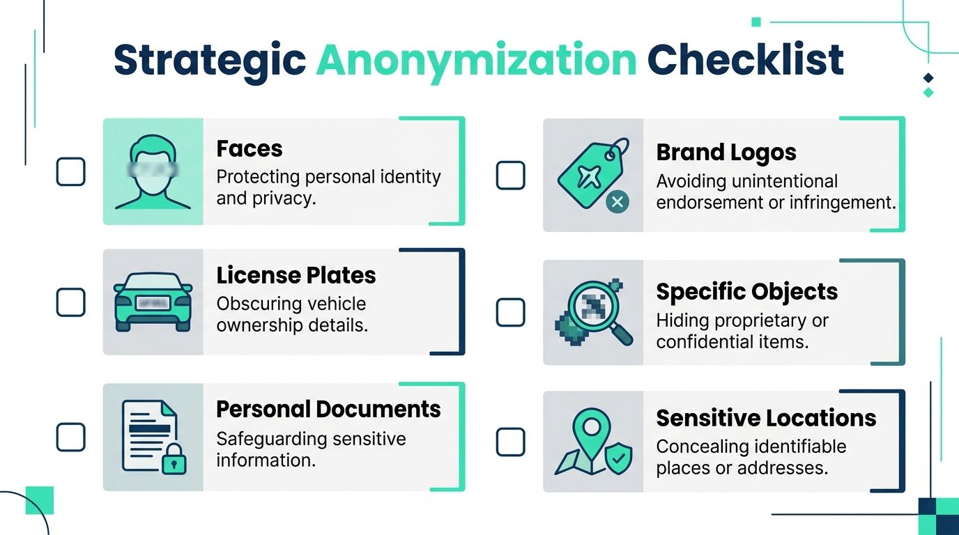 Checklist : quoi anonymiser dans une vidéo avant export
