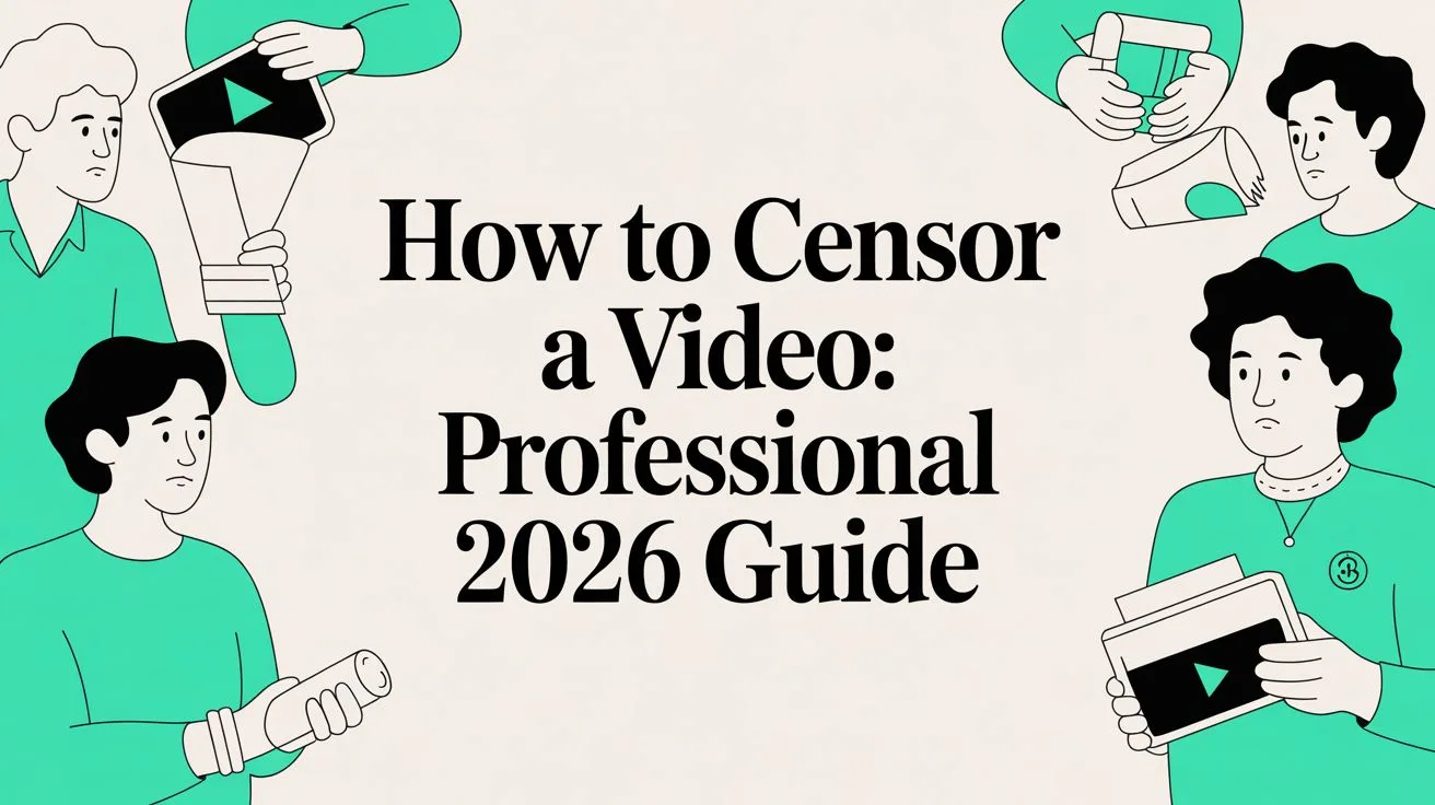 Comment censurer une vidéo en ligne — outils gratuits, confidentialité et workflow YouBlur [2026]
